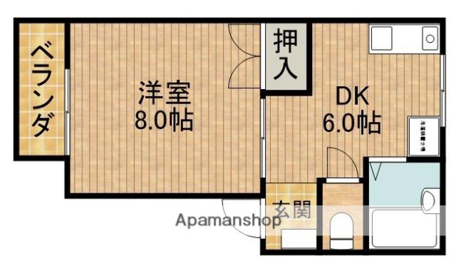 コーポアネシス(1DK/2階)の間取り写真