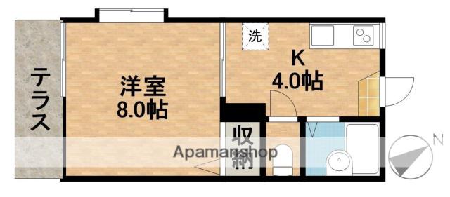 メゾン大浜(1K/1階)の間取り写真