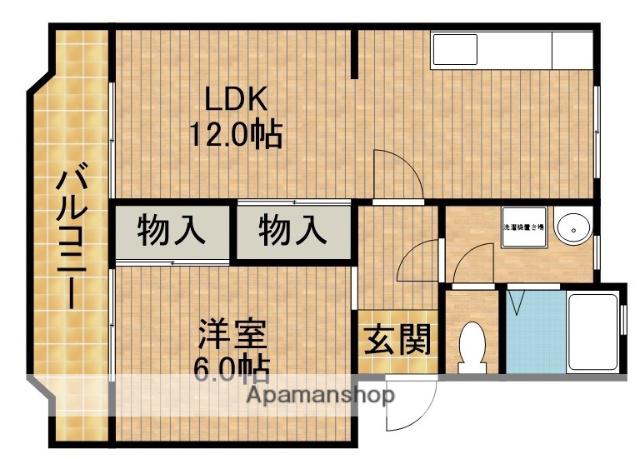 サンホーム曳馬(1LDK/2階)の間取り写真