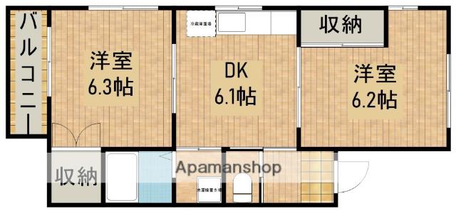 エトワール・アスカ(2DK/2階)の間取り写真