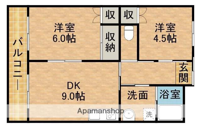 RE・POSE半田山(2DK/3階)の間取り写真