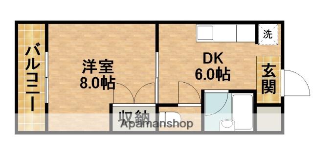 マンション A&R(1DK/2階)の間取り写真
