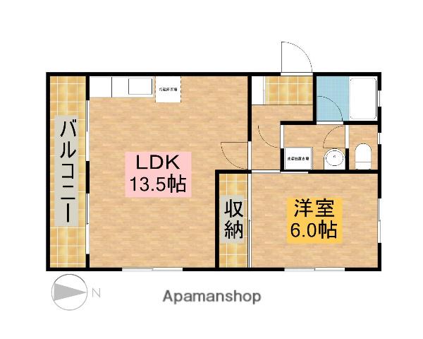 豊田ヒルズ(1LDK/3階)の間取り写真