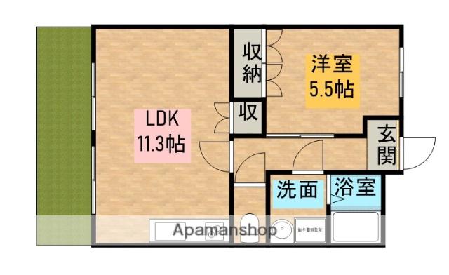 ルナ・エスペランサⅠ(1LDK/1階)の間取り写真