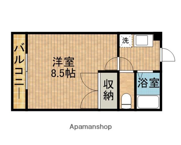 グリーン・リーフ(1K/2階)の間取り写真