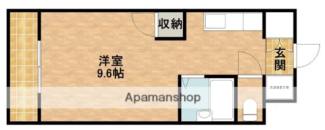 アップル第3マンション(ワンルーム/3階)の間取り写真