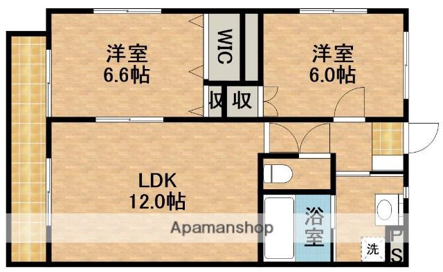 DIMPLE広沢(2LDK/3階)の間取り写真