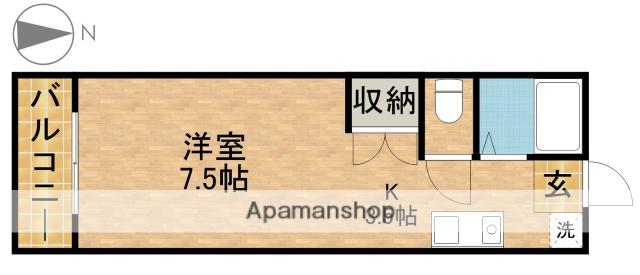 となりの花きゃべつ(1K/3階)の間取り写真