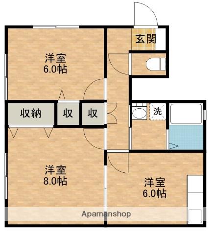 エトワール(2DK/1階)の間取り写真