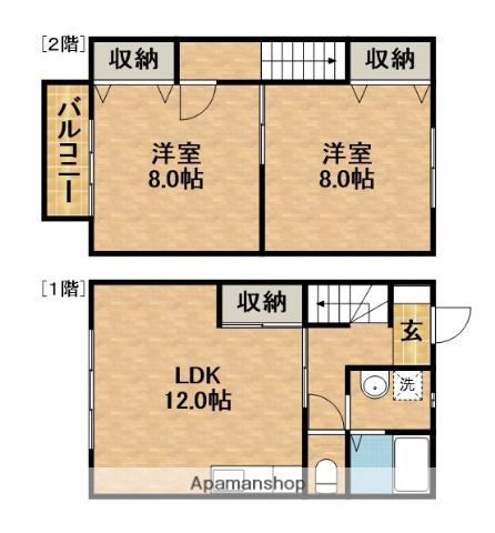 ＢＥＬＬ　ＢＯＵＤＯＩＲ(2LDK)の間取り写真