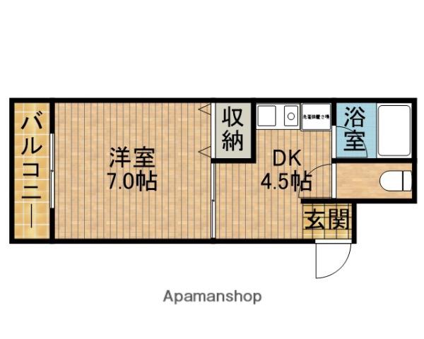 アーバンコート藤枝駅前(1DK/4階)の間取り写真