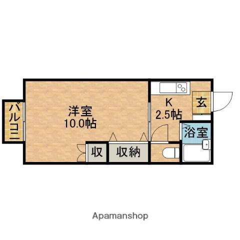 エミネンス駿河台(1K/2階)の間取り写真