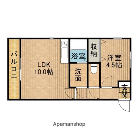 エンドルフィン(1LDK/2階)の間取り写真