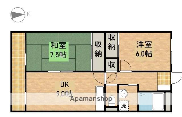 ベルコスモス(2DK/3階)の間取り写真