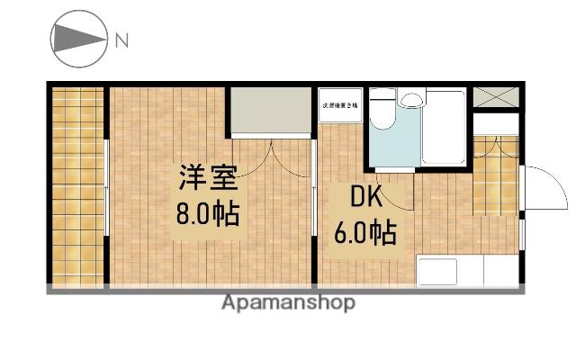 マンションアランフェス(1DK/2階)の間取り写真