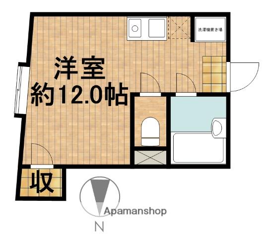 シャルム八幡(ワンルーム/2階)の間取り写真