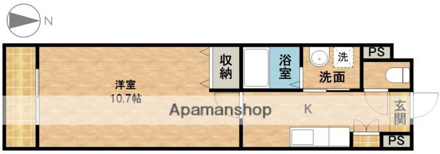 小倉ビルディング(1K/4階)の間取り写真