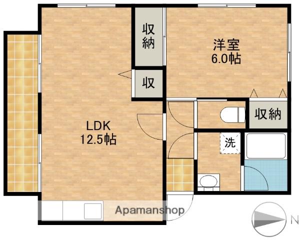 FIGARO(1LDK/1階)の間取り写真