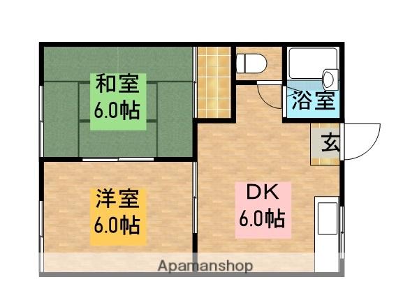フォーブルルネサンスⅡ(2DK/1階)の間取り写真