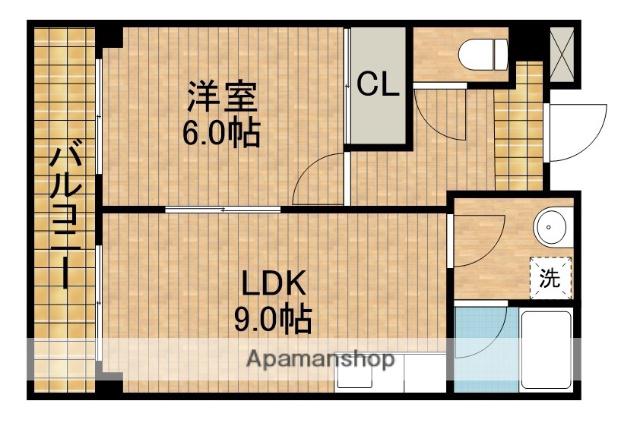 LIMPIA垂木(1LDK/3階)の間取り写真