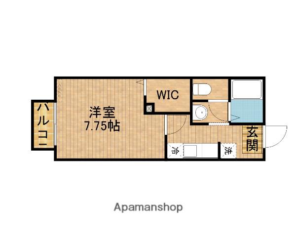 エスポワール(1K/1階)の間取り写真