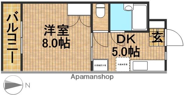 マンションリーフⅡ(1DK/1階)の間取り写真
