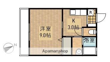 サンルーム雅(1K/2階)の間取り写真