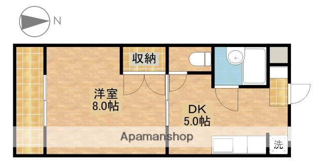 メゾーネマルクⅠ(1DK/2階)の間取り写真