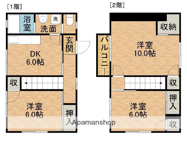 テラスハウス本多(3DK)の間取り写真