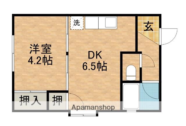 ダイドー1番館(1DK/3階)の間取り写真
