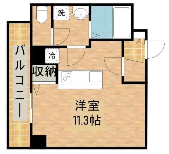 アップル第7 マンション(ワンルーム/4階)の間取り写真