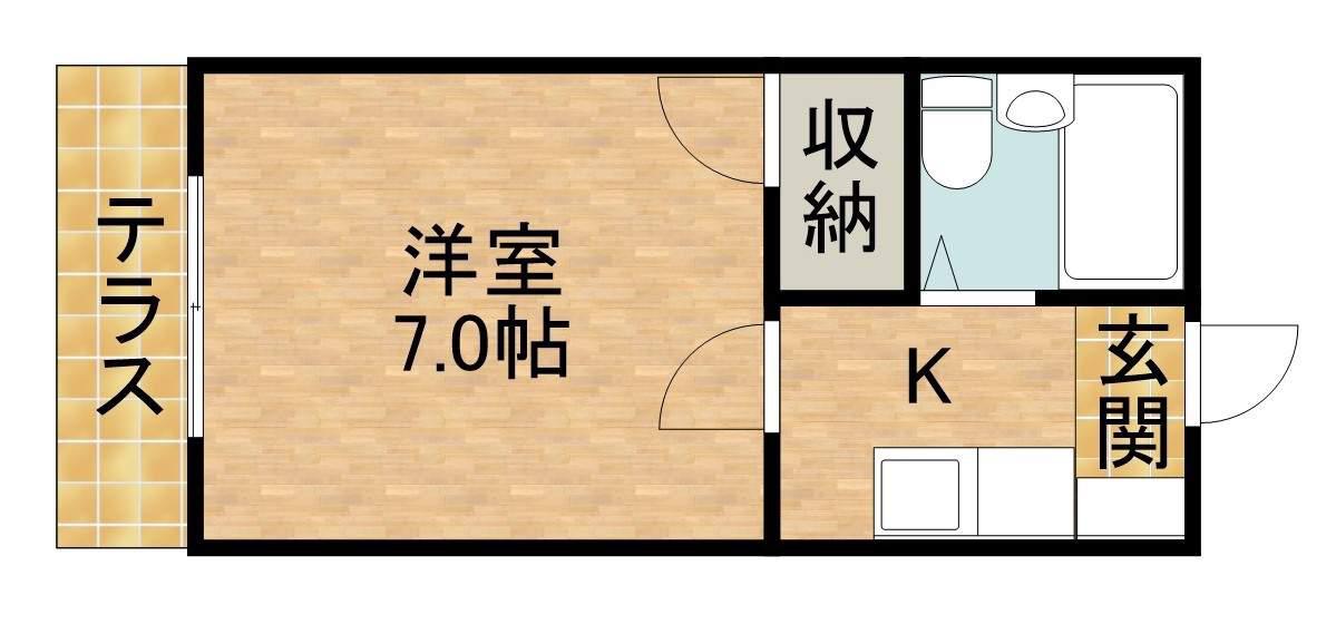 神田パレス(1K/1階)の間取り写真