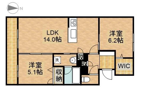 BON FILONE(2LDK/1階)の間取り写真