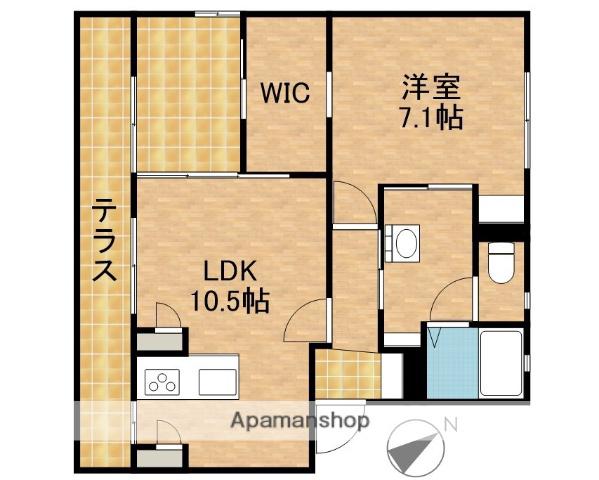 T・TOWNパレスC(1LDK/1階)の間取り写真
