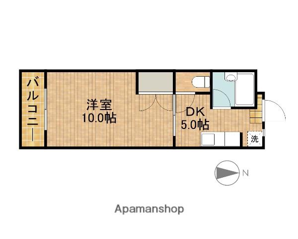 マンション・オアシスⅡ(1DK/2階)の間取り写真