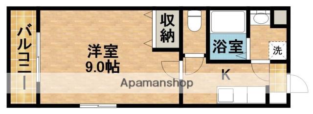 SYLPH・K(1K/1階)の間取り写真