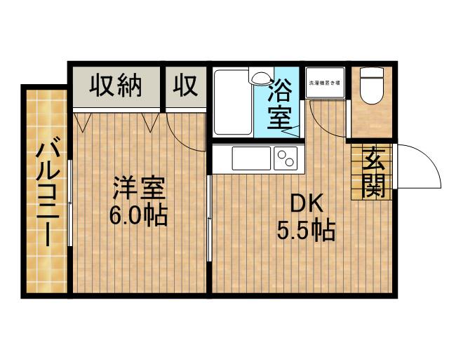 MAYハウス青葉町(1DK/2階)の間取り写真