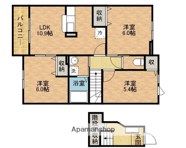 アーバン レジデンス(3LDK/2階)の間取り写真