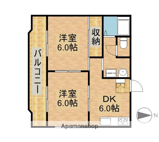 キャッスルモモⅠ(2DK/3階)の間取り写真