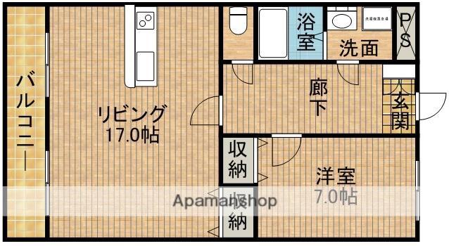 ヴィーブル野口(1LDK/2階)の間取り写真
