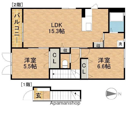 MAST TOWN 小山(2LDK/2階)の間取り写真