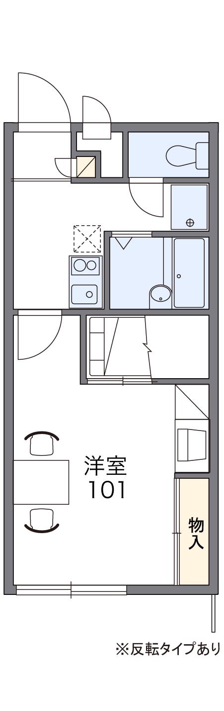 レオパレス雅(1K/2階)の間取り写真