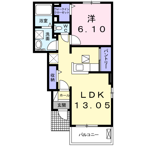 シエテ カミーノⅡ(1LDK/1階)の間取り写真