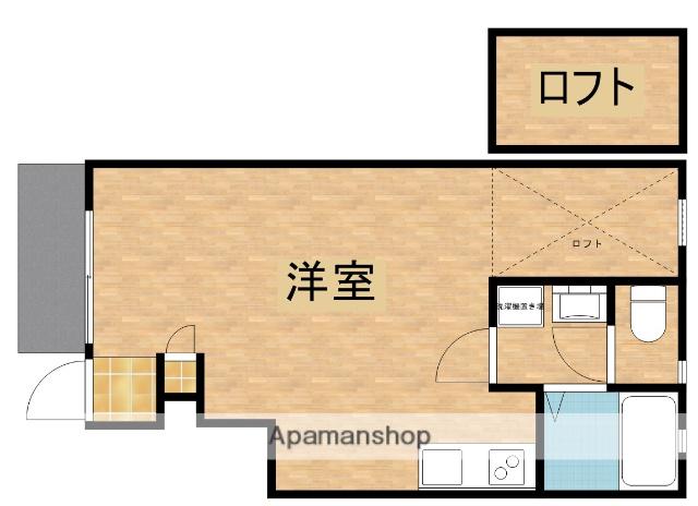 BOB HOUSE(ワンルーム/1階)の間取り写真