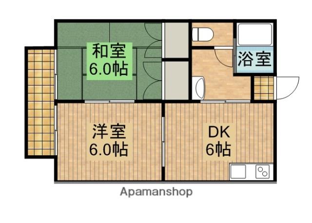 サンライズ小池(2DK/1階)の間取り写真