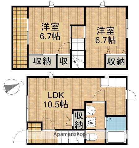 ボヌール・ヴィー(2LDK)の間取り写真
