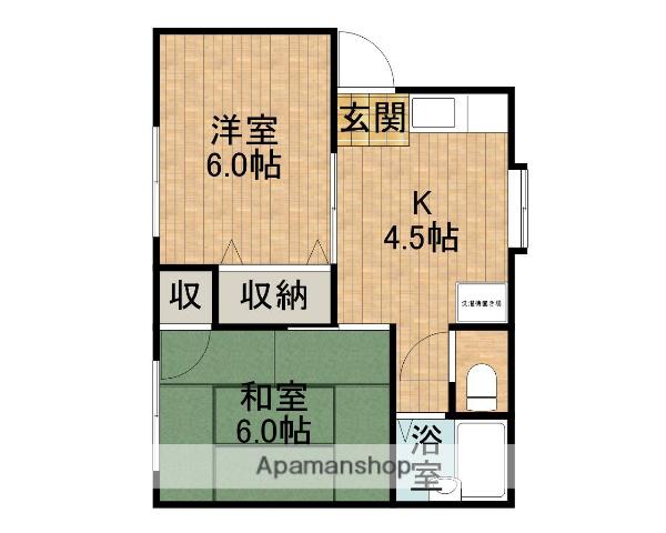 アーバン本郷(2K/2階)の間取り写真