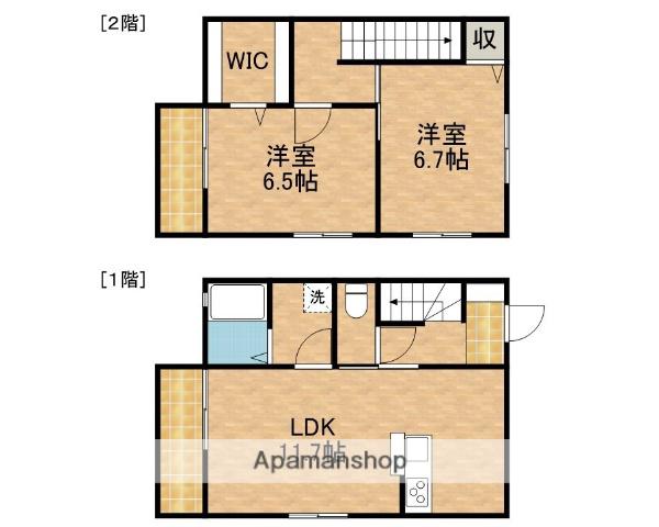 チャオⅡ(2LDK/1階)の間取り写真