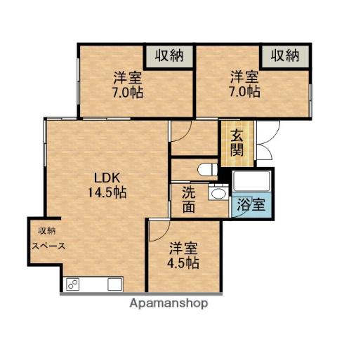 メルフォルン(3LDK/2階)の間取り写真