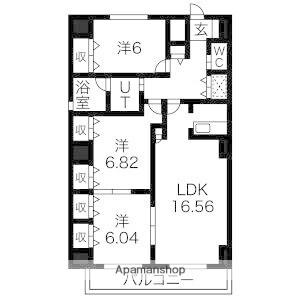 TRIBUTE(3LDK/5階)の間取り写真